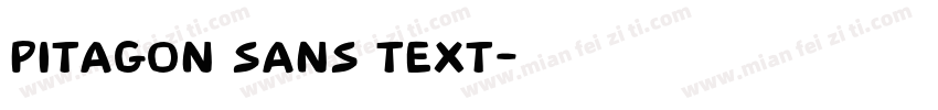 Pitagon Sans Text字体转换